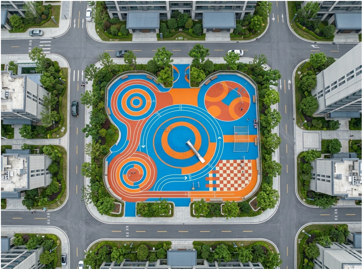 安庆市硅PU篮球场EPDM塑胶跑道 - 厂家